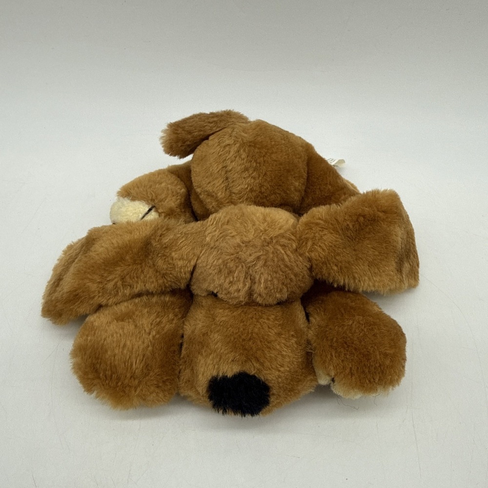 Vintage 1982 Antics Brown Puppy Dog Plush Stuffed Animal